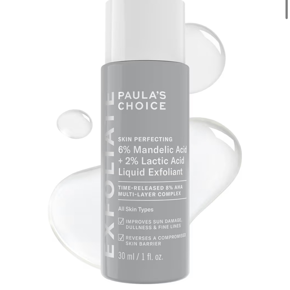 Paula’s Choice Mandelic Acid + Lactic Acid Exfoliant, AHA Liquid Exfoliant
